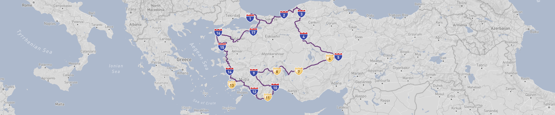 Itinéraire Turkey 