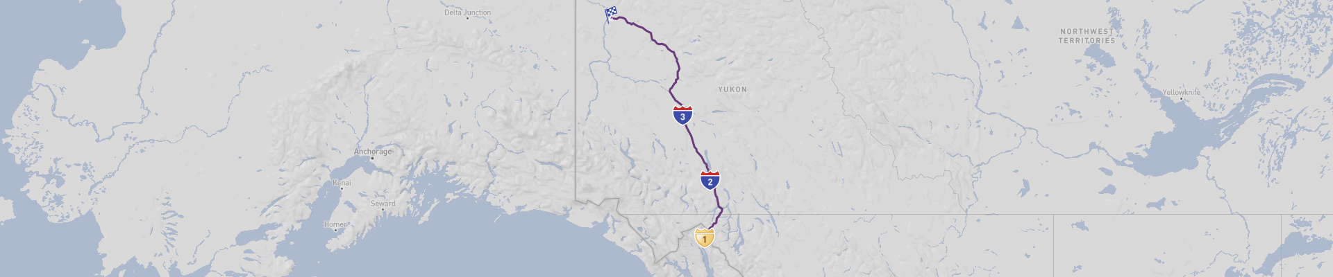 Ruta del Klondike Itinerario