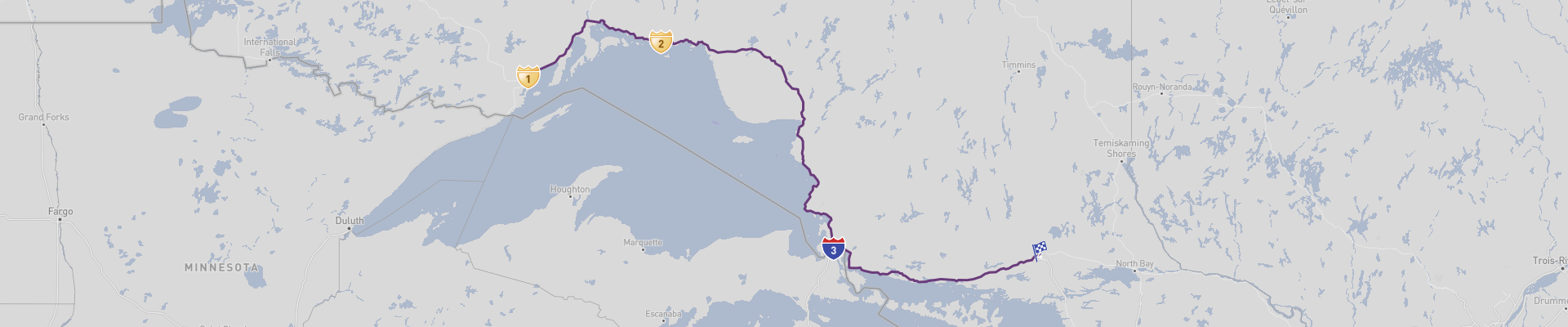 Costa del Lago Superior Itinerario