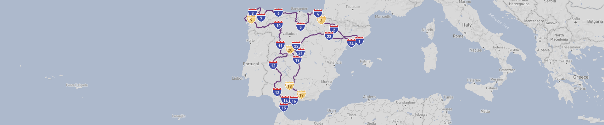 Itinéraire Espagne 