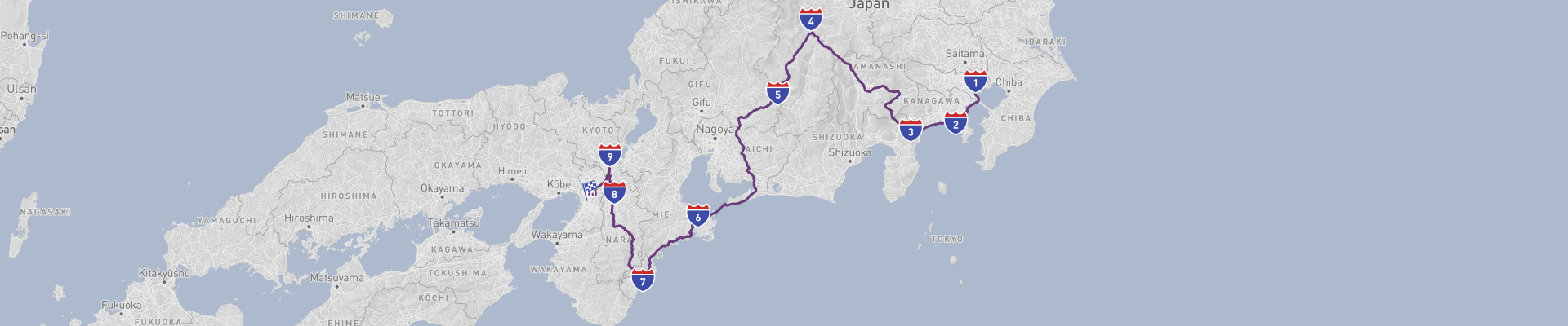 東京から大阪へのドライブ旅行