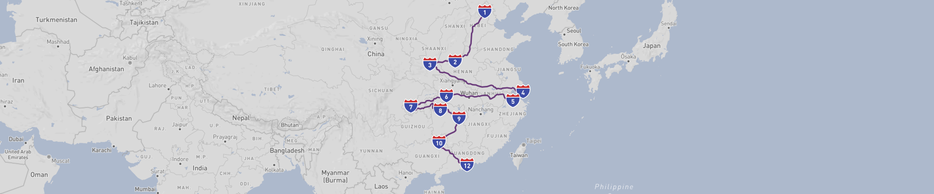 北京から香港へのロードトリップ