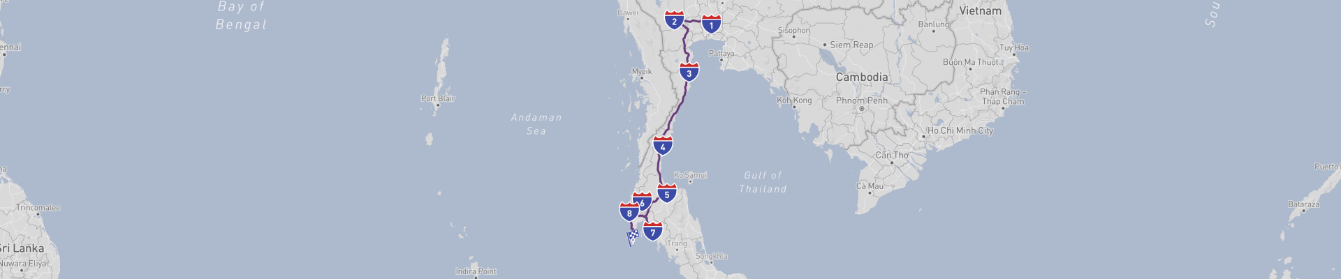 Southern Thailand Classic Road Trip