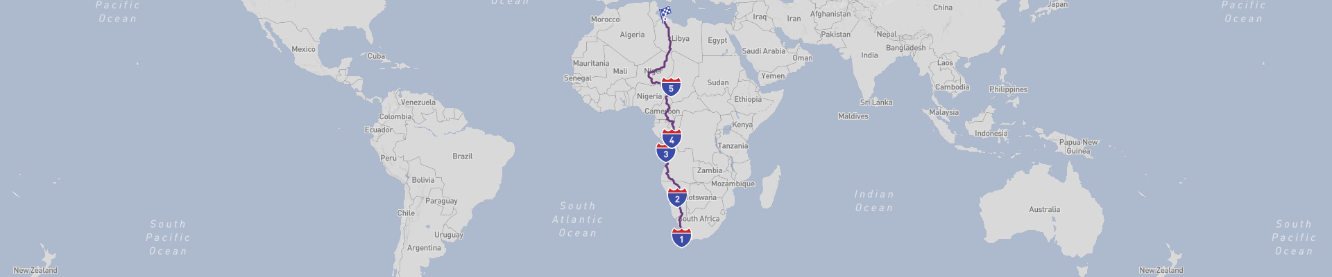 Viaje por carretera de Ciudad del Cabo a Trípoli Transafricana