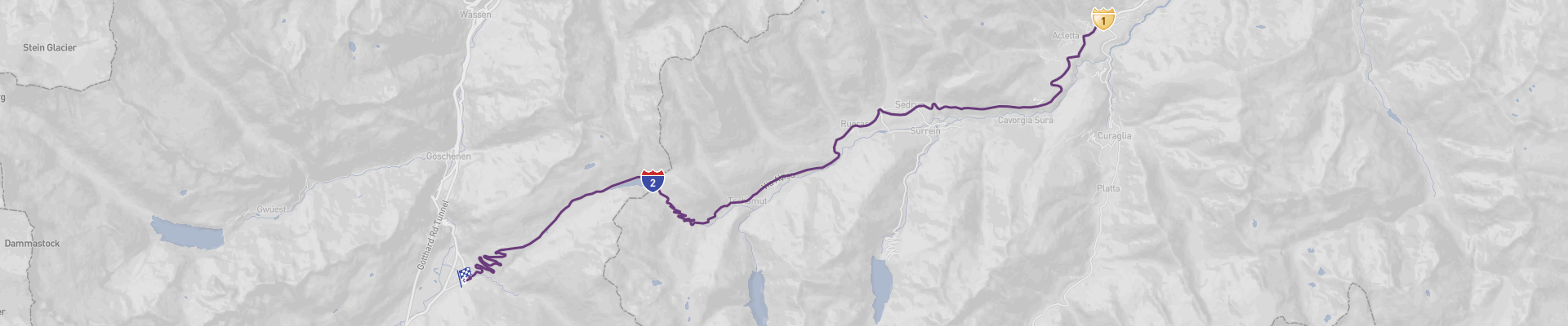 Oberalp Pass Rota Cénica