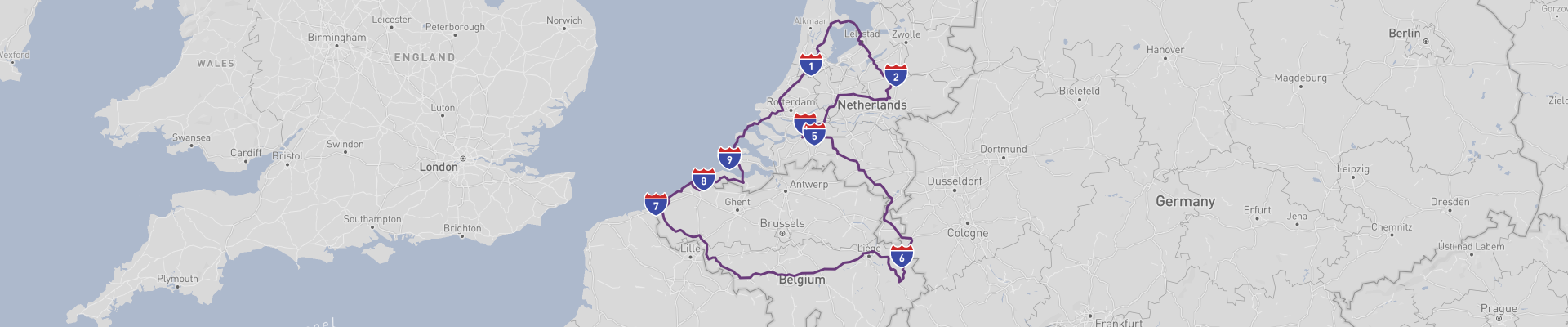 Viagem de carro ao Benelux para os amantes da natureza