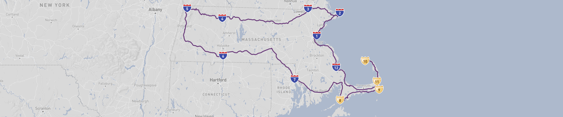Itinéraire Massachusetts 