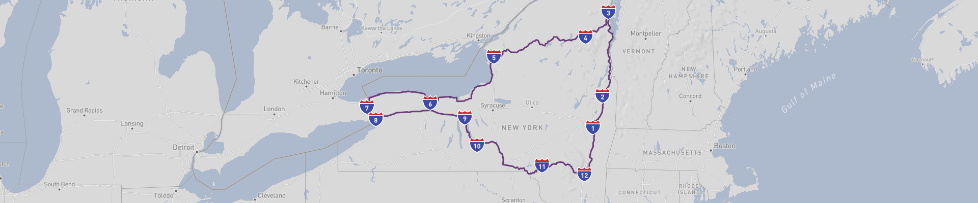 Itinéraire New York State 