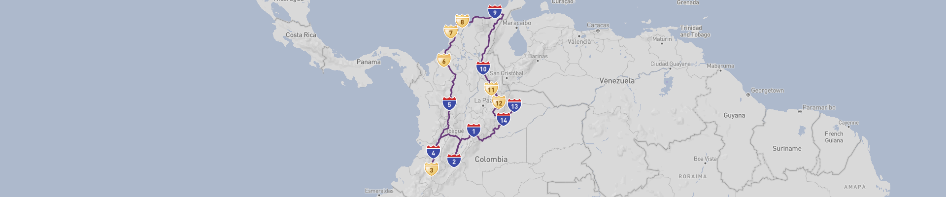 Itinéraire Colombia 