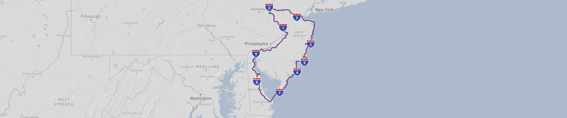 Itinéraire New Jersey et Delaware 