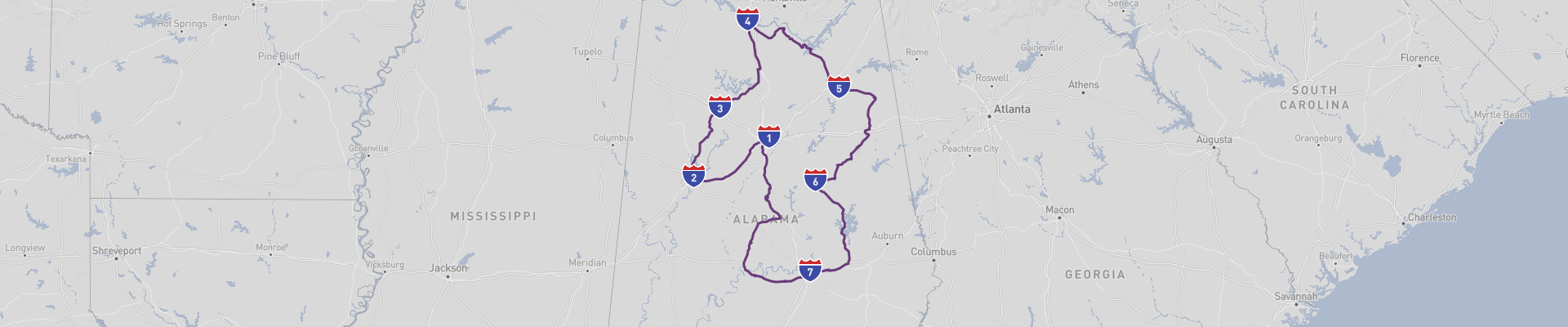 Itinéraire Alabama 