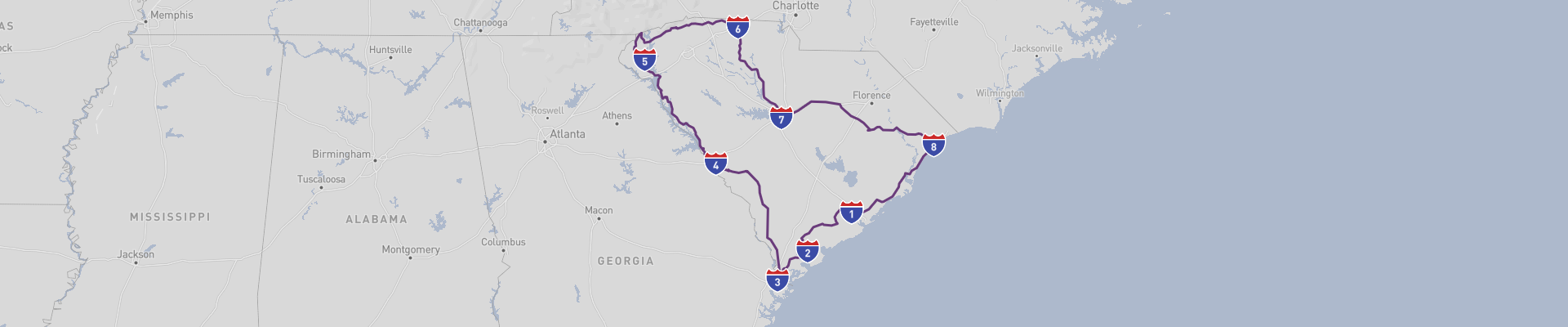 Itinéraire de la Caroline du Sud 