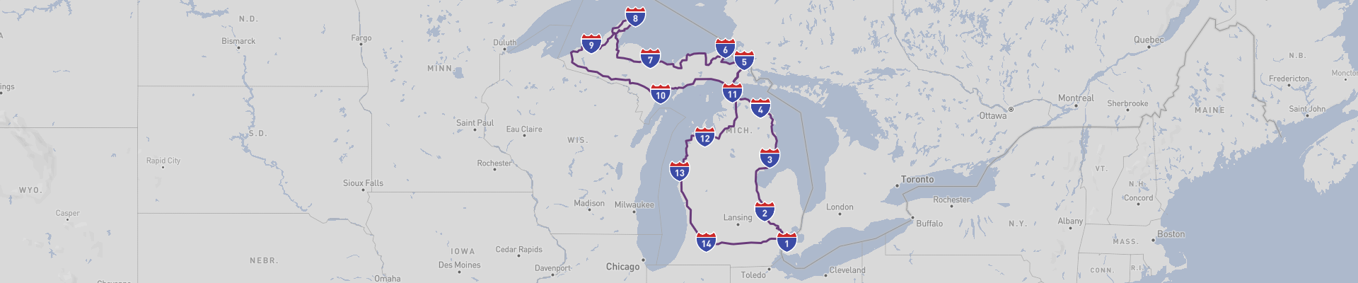 Itinéraire Michigan 