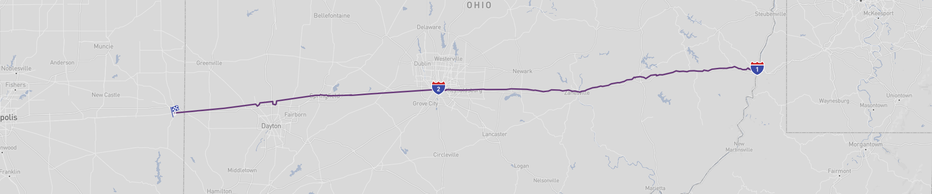 Itinéraire Ohio  US 40  