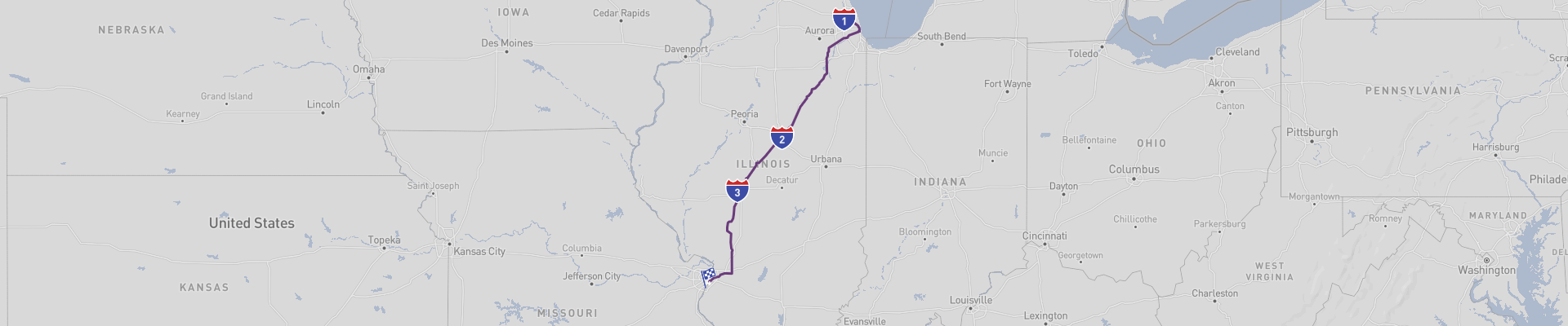 Illinois Historic Route 66 samochodem