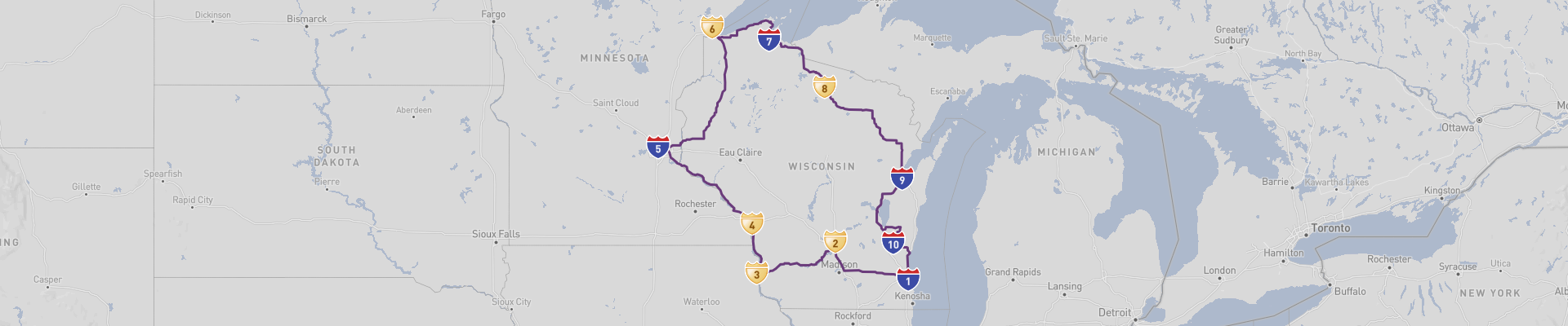 Itinéraire Wisconsin  