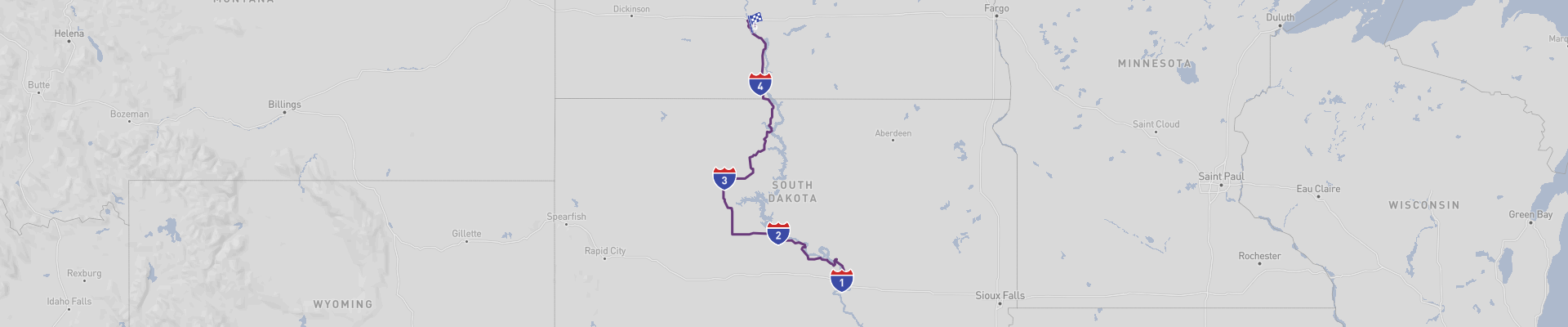 Voyages en voiture dans les Dakotas