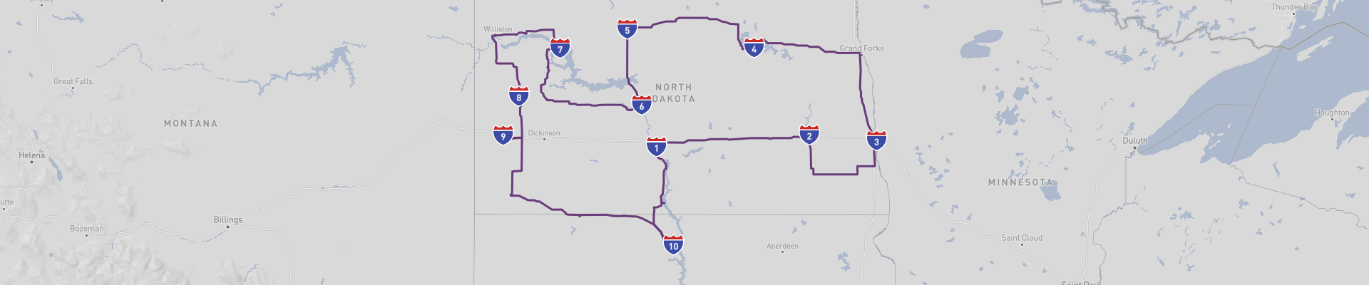 Itinéraire du Dakota du Nord 