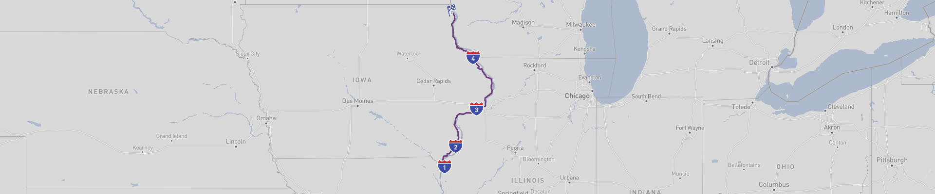 Itinéraire Iowa Great River 