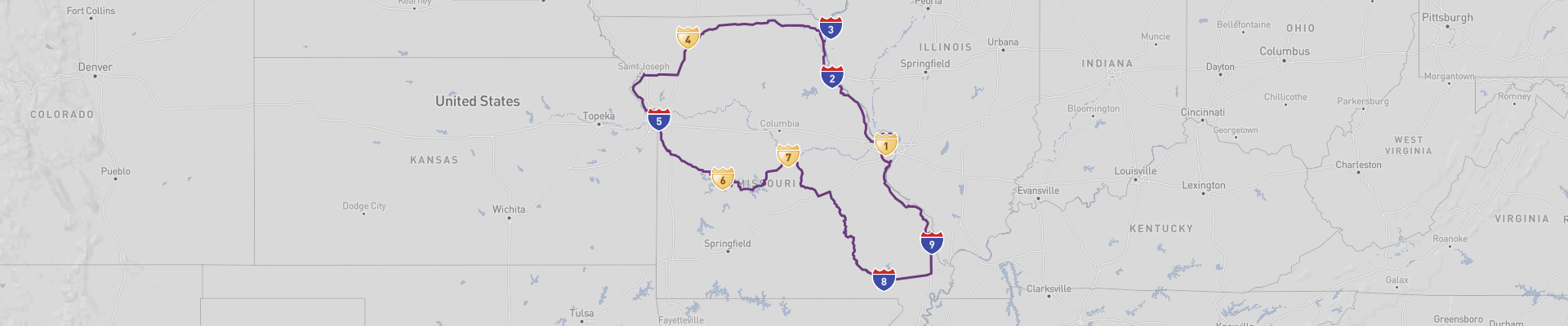 Itinéraire du Missouri 