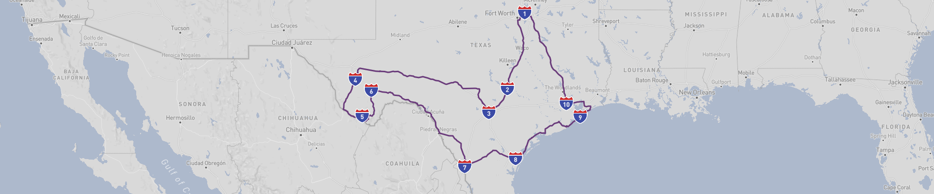 Itinéraire Texas 