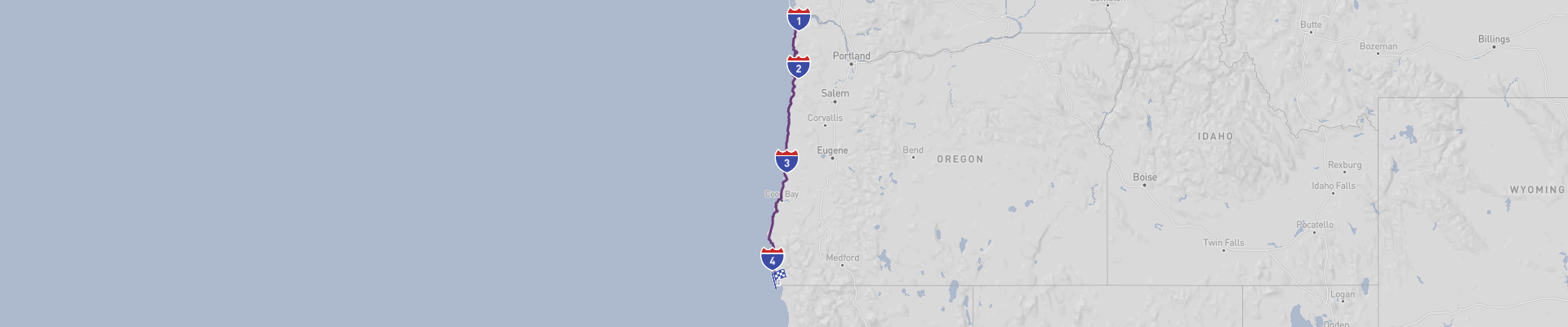 Itinéraire de la côte de l'Oregon sur l'US 101 