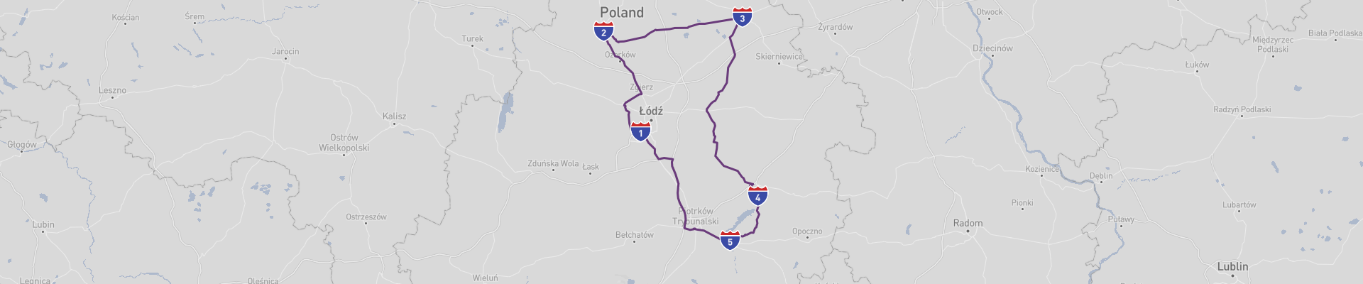Route panoramique de la région de Lodz