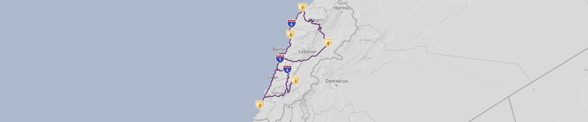 Itinéraire Lebanon 