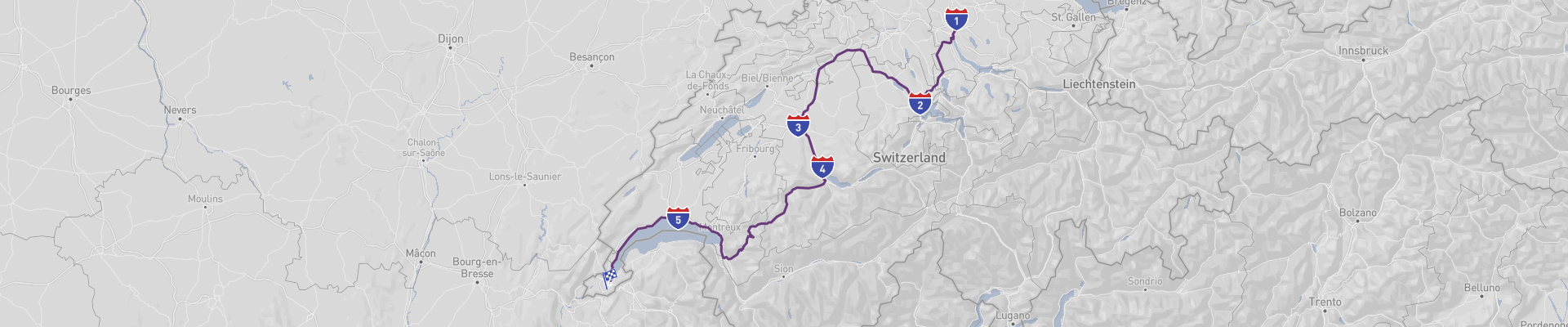 Itinéraire De Zurich à Genève 