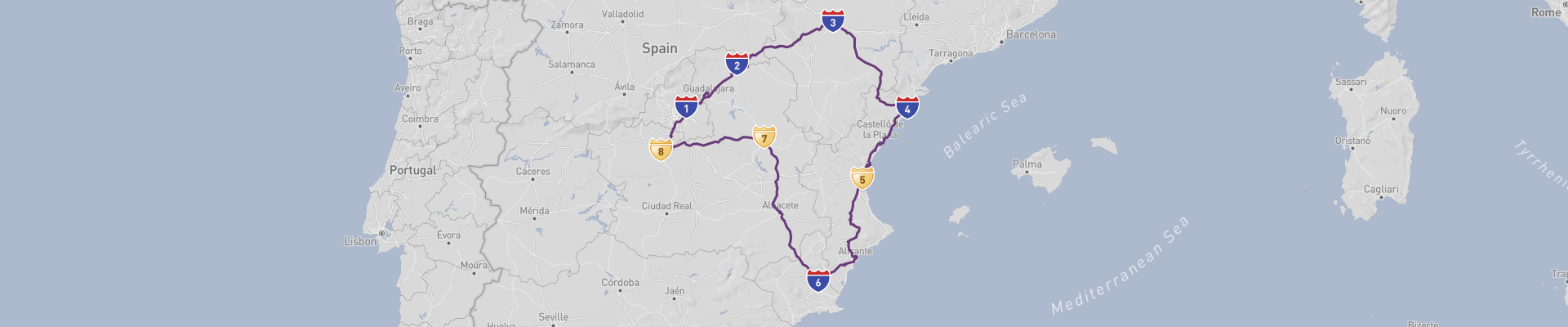 Itinéraire Eastern Spain 