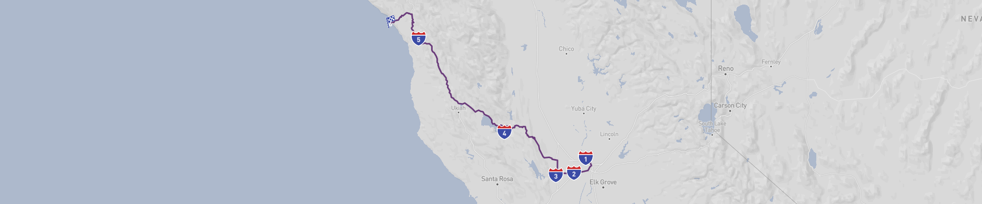 Sacramento Lost Coast Itinéraire 