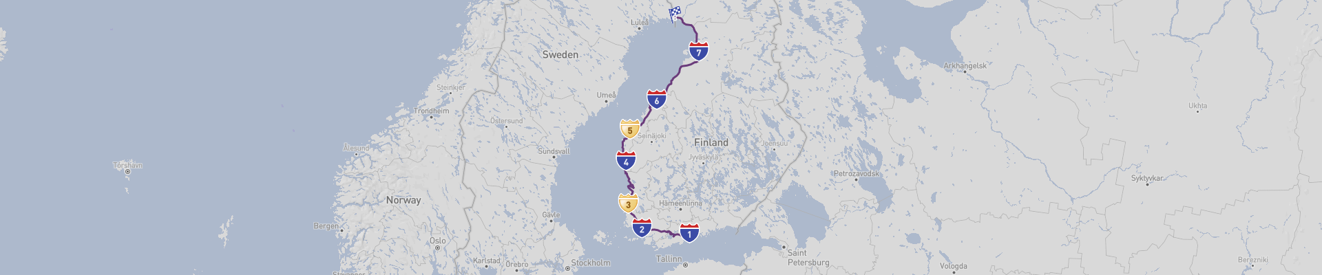 Itinéraire La côte ouest de la Finlande 