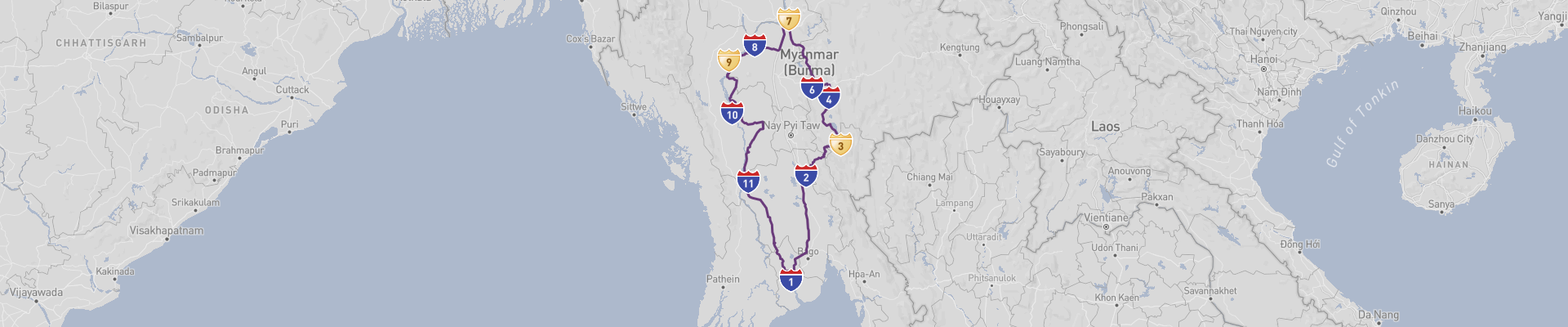 Itinéraire Myanmar 