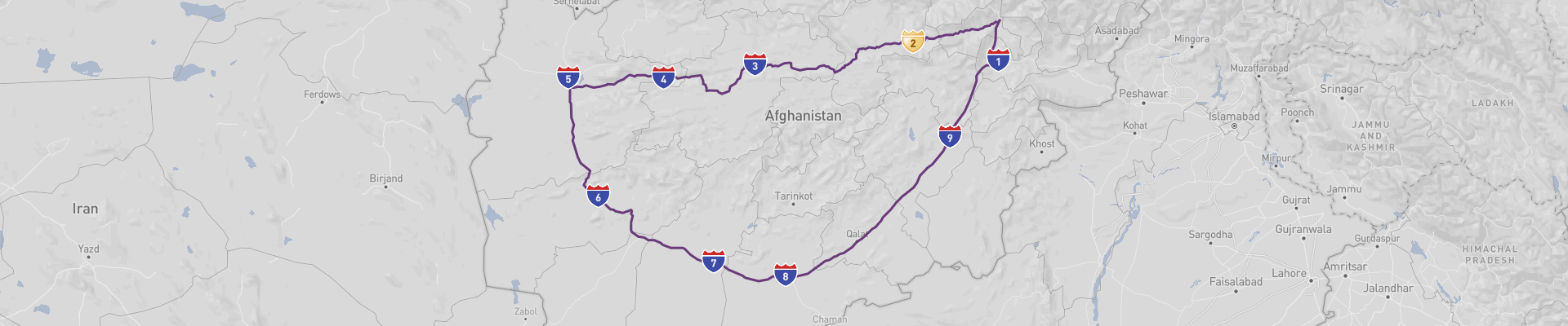 Itinéraire Afghanistan 