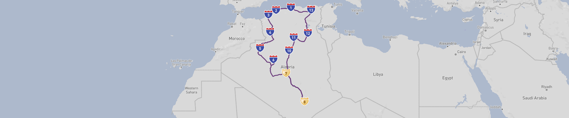 Itinéraire Algérie 