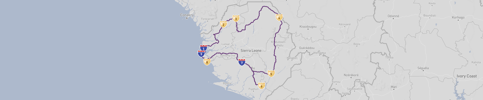 Сьерра-Леоне на автомобиле