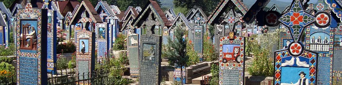 File:Merry Cemetery, Sapanta, Maramures, Romania.jpg - Wikimedia Commons